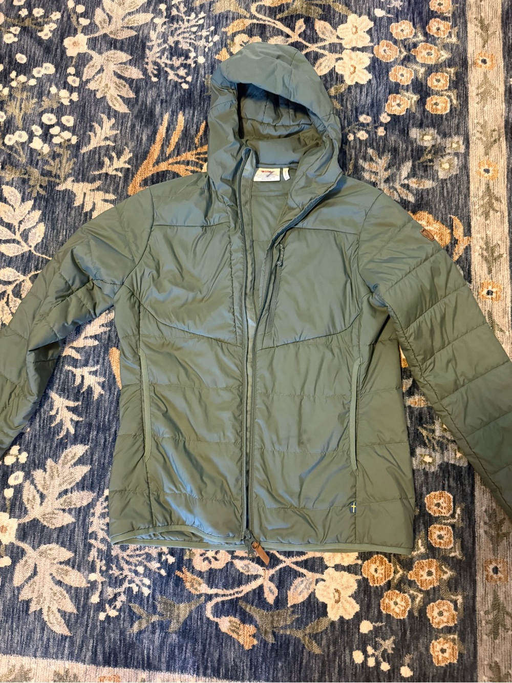 Fjallraven Green Hooded Puffer Jacket